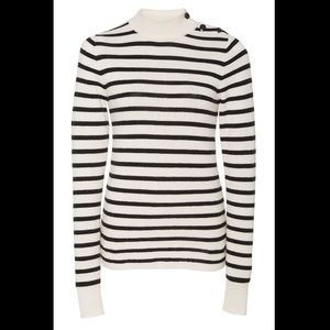 Nili Lotan ‘Ann’ Striped Turtleneck Sweater, Small
